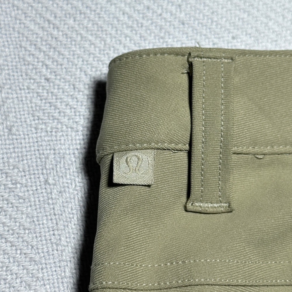 Lululemon ABC Classic Pant Mens 34x34 Warpstreme Khaki Sand Straight Leg Stretch - Picture 8 of 16
